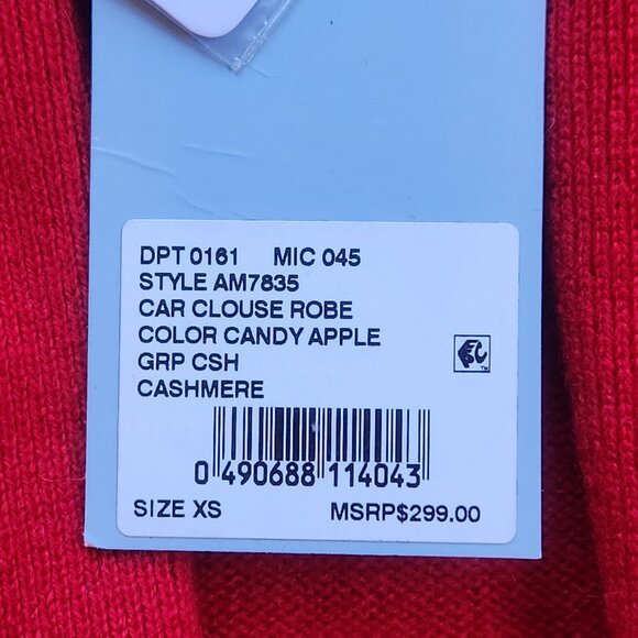 NWT Antonio Melani Cashmere Robe Cardigan *MISSING BELT* - Picture 2 of 9